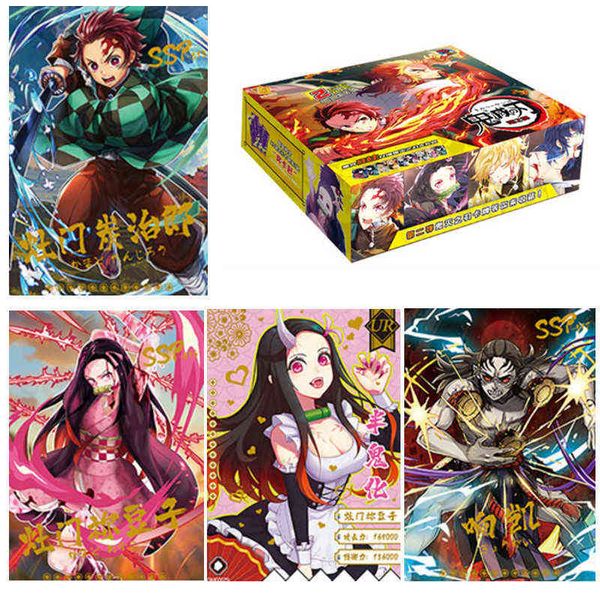 

2023 original demons slayers collection card tcg game collector's edition collector card cards table toys for family children christmas