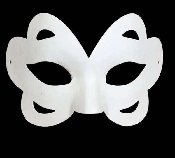 

dance masks embryo mould painting handmade makeup pulp festival crown halloween white face mask sn854