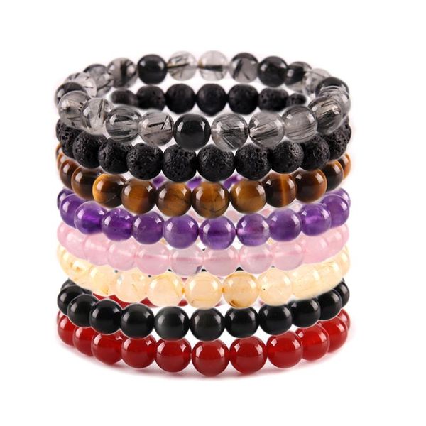 

natural volcanic stone bracelet with crystal birthday stone bracelet with natural, Black