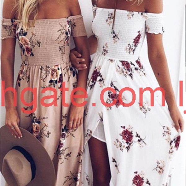 

chest wrapped print dress beach holiday long skirt girl, Black;gray