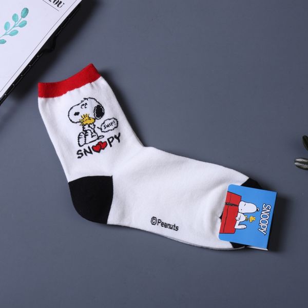 

spring and summer new snoopy cartoon casual cute women's xia xin ai nu snow love girl socks 1zki8, Black