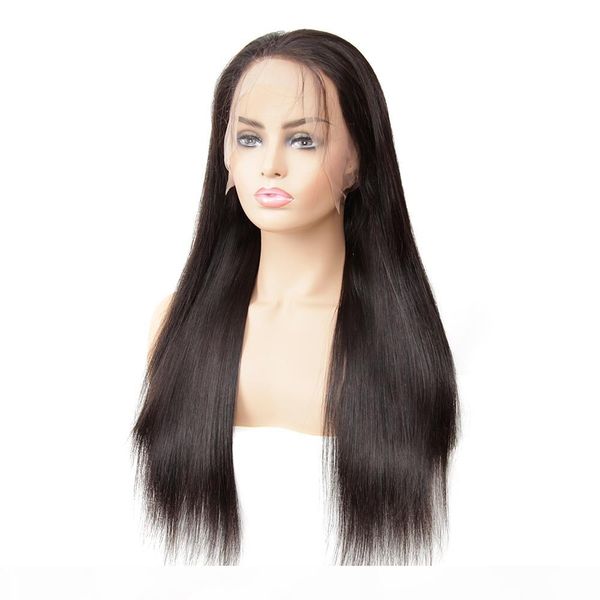 

13x4 remy straight lace front human hair wigs brazilian human hair wig for black pre plucked with baby hair