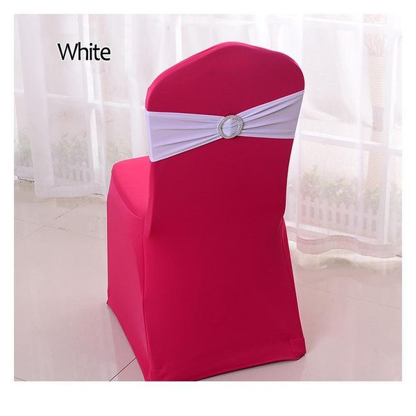 

yryie 50pcs/lot lycra spandex chair cover sash bands with buckle for wedding party birthday banquet chair de jlluat