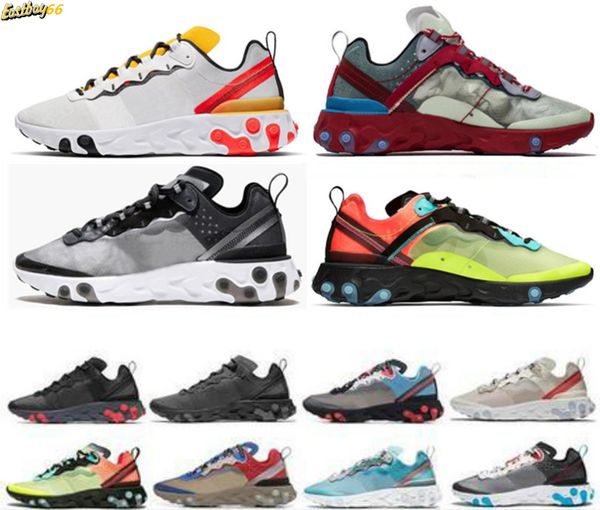 

react element 87 55 running shoes for men women light bone triple black royal solar team red mens fashion casual sports sneaker