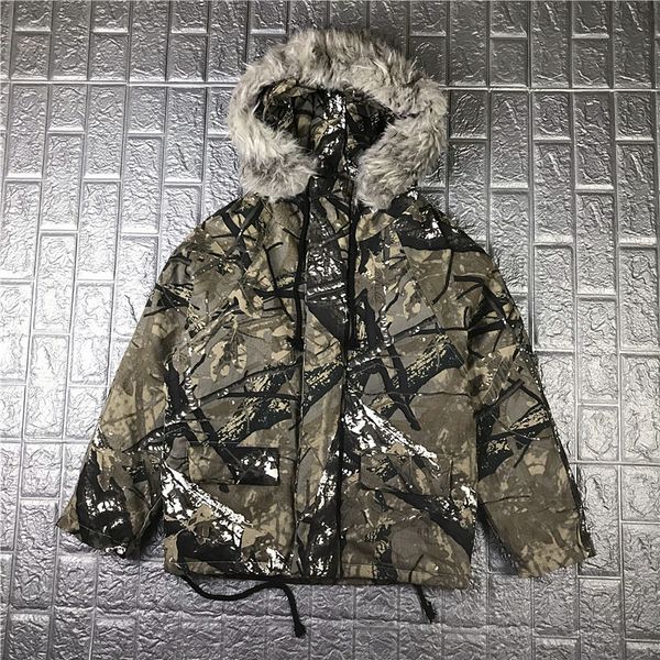 

men's coat lovers 2020 loose winter korean new zipper camouflage thiened down cotton padded jaet, Black
