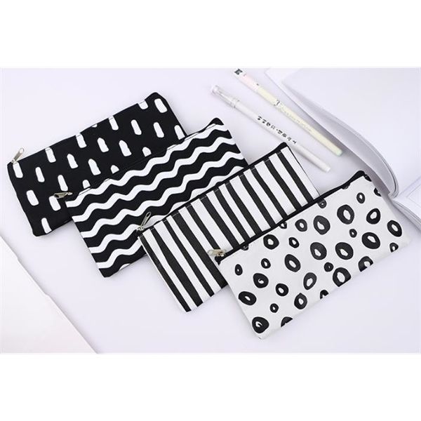 

stripe карманный косметика make up карандаш pen организатор сумка сумка офиса школьные принадлежности