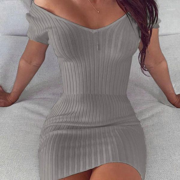 

women summer dress bandage bodycon short sleeve evening party club short mini dress 2020 fashion women elegant dresses1, Black;gray