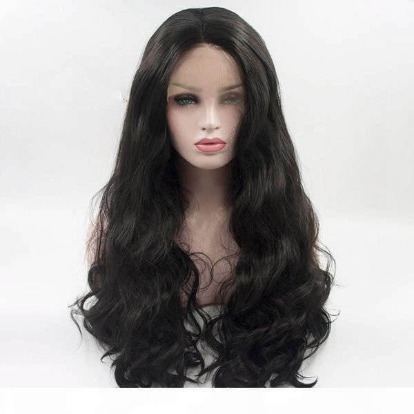 

synthetic hair black color lace wigs with natural hair chain natural hair skin tie lace wigs for women