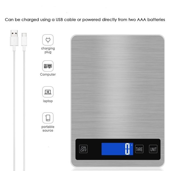 Mini USB Küchenwaage Elektronische Präzisionsmesswerkzeuge Balance Digital Gramm Kochen Lebensmittel Glas LCD Display Küchenwaage Y200328