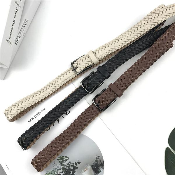 

belts woman's casual and fashion small belt knitted women's, Black;brown