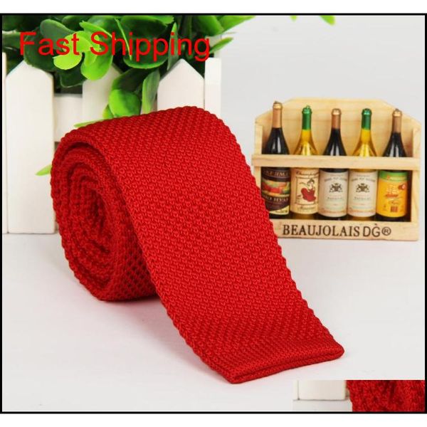 

solid color fashion knitted tie flat end necktie neck ties wrap for men women christmas qylpot nana_shop, Blue;purple