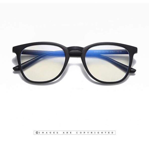 

transparent computer glasses frame women men anti blue light tr90 eyewear blocking glasses optical spectacle eyeglass, Black