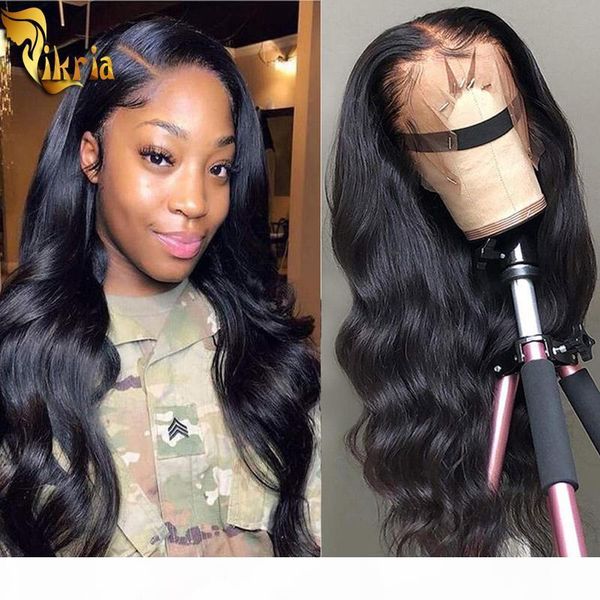 

natural body wave lace front wig full lace wigs human hair with baby hair pre plucked hairline 130%~150% density for black women hand-woven, Black;brown