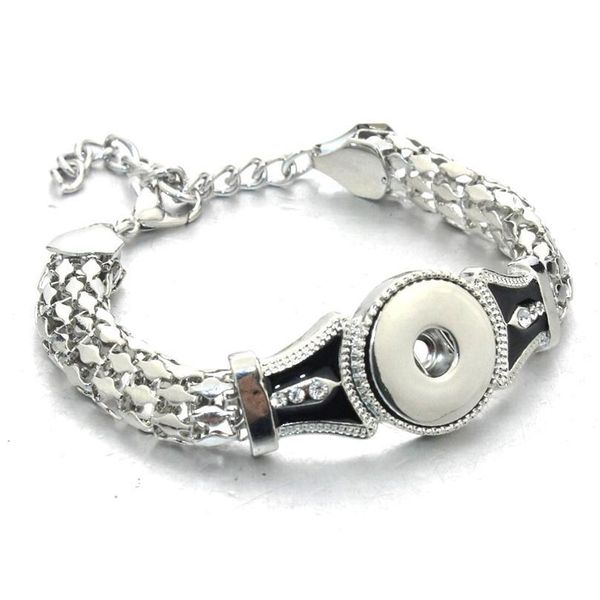 

boom life twist chain snap button bracelet & bangles lobster clasp bracelet fashion jewelry fit in 18mm snap butto bbyizo, Golden;silver