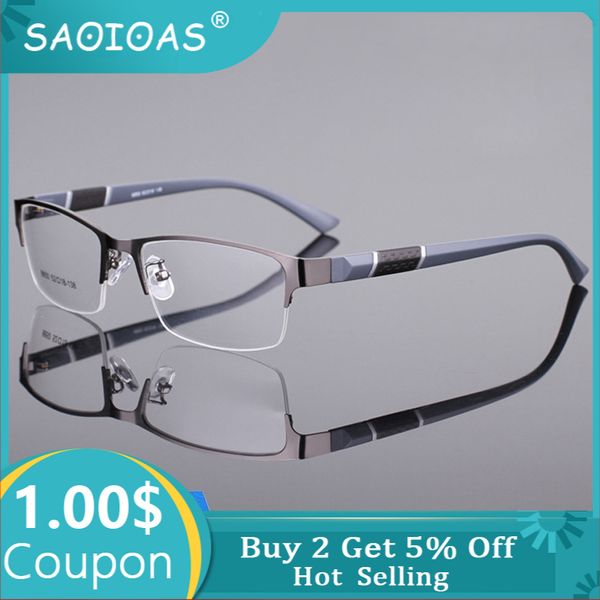 

saoioas reading men women half-frame diopter glasses male presbyopic eyeglasses +1.0+1.5+2.0+2.5+3.0+3.5+4, Silver