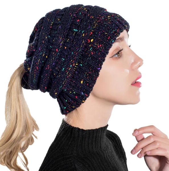 

fashion women beanie caps warm autumn winter knitted hats for women lady color stripes outdoor skullies, Blue;gray