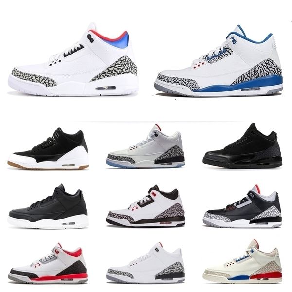 

cement cat jumpman men 3 shoes fire basketball black 3s red unc tinker green knicks rivals mens trainers sports sneakers -13