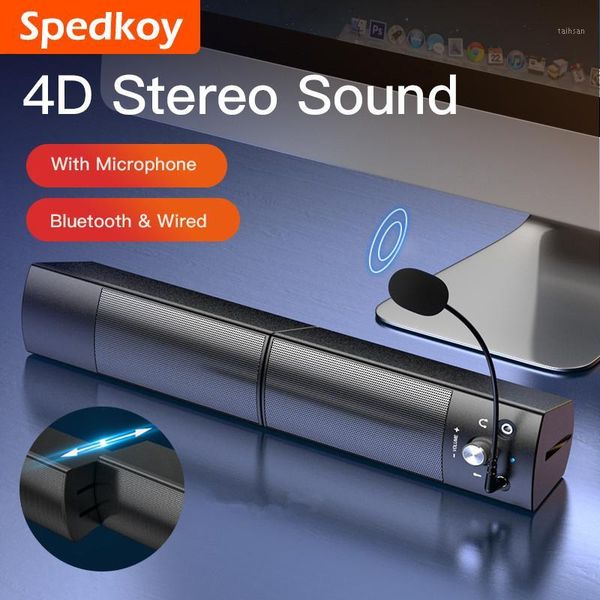 

computer speakers detachable bluetooth speaker bar surround sound subwoofer for computer pc lapusb wired dual music player1