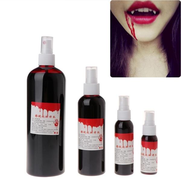 

ootdty 1pc 30ml/60ml artificial simulated plasma halloween cos ultra-realistic fake blood props adults kids party novelty toys