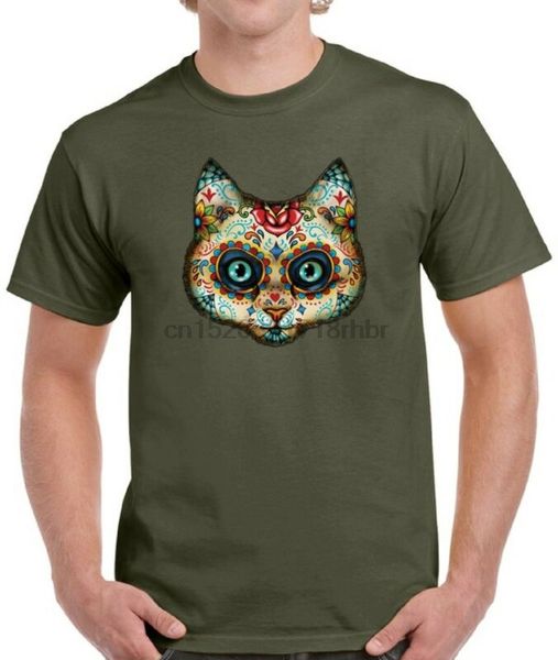 

day of the dead cat shirts t-shirts for men cat mask men's sugar skull sport hooded sweatshirt hoodie