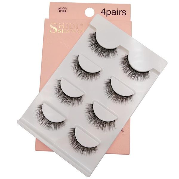 

3d mink lashes 100% cruelty lashes false eyelashes natural handmade 4 pairs beauty essentials false eyelash makeup cilios wmtecu