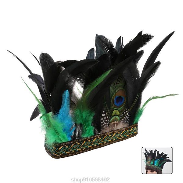 

wide brim hats peacock feather fascinator decorative for fancy party n04 20 drop, Blue;gray