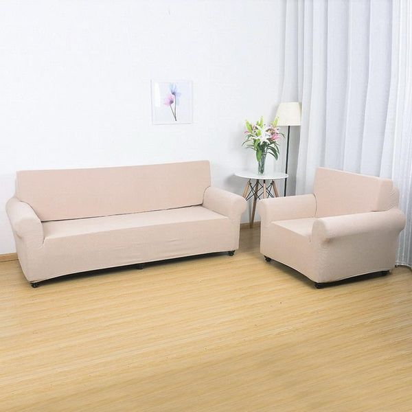

fashion 4 sizes solid color knitted cotton sofa cover slipcovers all-inclusive couch case for different shape sofa1
