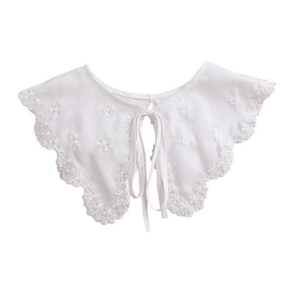 

new sweet fake collar for women lace flower false collar white color detachable collars women clothes acc qyldmm, Blue;red