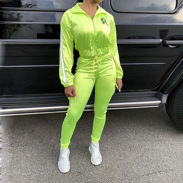 

autumn 2 piece set women casual long sleeve tracksuit set individual reflective stitching women's casual suit1, Gray