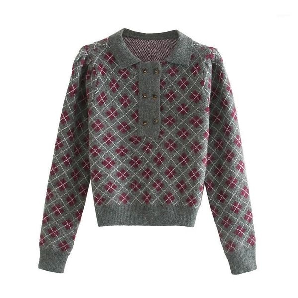

shirt girl long sleeve casual loose knit long sweater pullover 2021 women autumn fashion diamond pattern knitted1, White;black