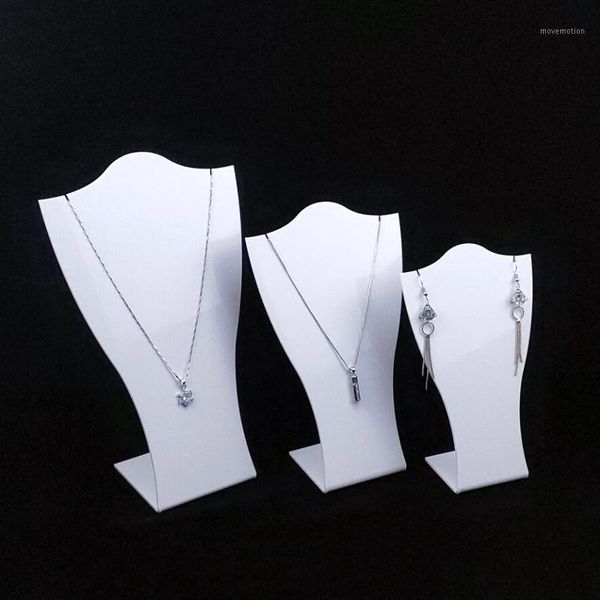 

jewelry holder wear necklace & earrings display stand support for earings and necklaces mannequin jewellry exhibitor organizer1, Pink;blue