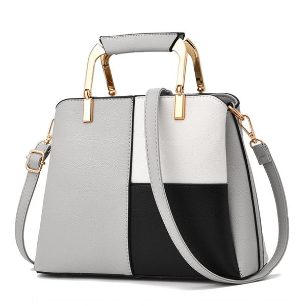 

women's 2020 new fashion color matching large versatile one shoulder straddle women's 2020 new hand handfashion color matching han