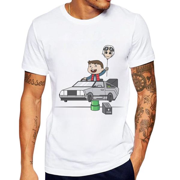 

white short sleeve back to the future print o neck mens fashion s tees poleras hombre sport hooded sweatshirt hoodie men t shirt