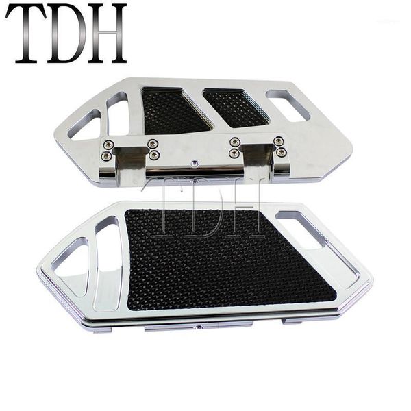 

pedals chrome/black motorcycle diver rear passenger floorboards foot boards left right footrest for softail touring 1984-20211