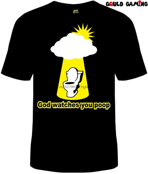

god watches you poop t shirt funny sizes toilet jesus clouds new sport hooded sweatshirt hoodie
