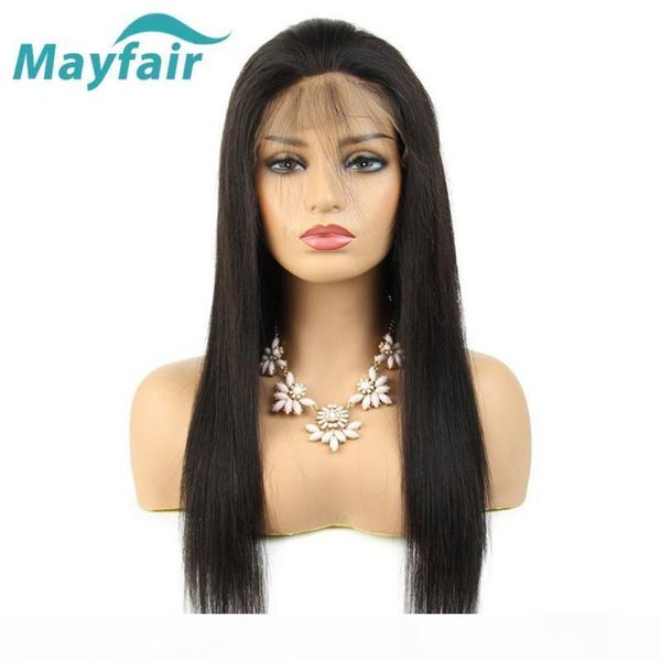 

mayfair straight lace front wigs pre plucked non-remy human hair wigs for women 13x6 13x4 4x4 lace wig brazilian hair, Black;brown