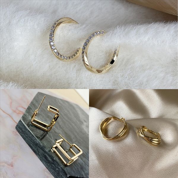 

fs7a guangzhou cute gold earring asymmetric girl jewelry market sterling silver lovely moroccan eye eyelash, Golden