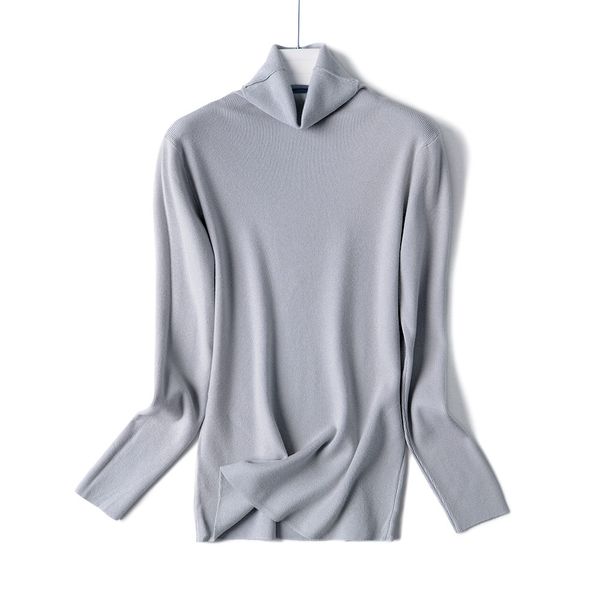 

2021 new stretch women sweaters turtleneck pullovers soft primer shirt long sleeve korean slim tight sweater autumn winter solid 70ph, White;black