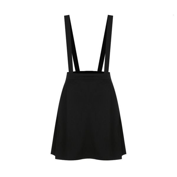 

women black plus size s-5xl loose strap pure color spring punk skirt strap black mini vintage streetwear shorts skirt