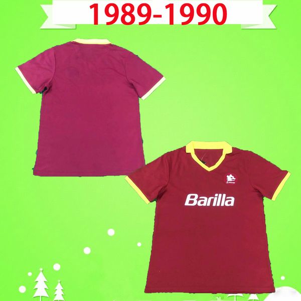 

1989 1990 ретро рома футбол джерси главная красная 89 90 футбольная рубашка рубашка классический сборник винтаж rome maglia da calcio, Black;yellow