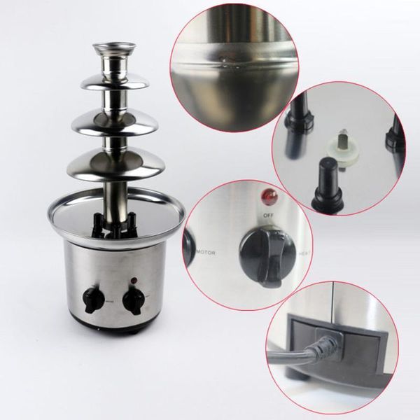 

electric skillets 4 layer diy chocolate fountain machine falls pot lava automatic melting tower home party activities1