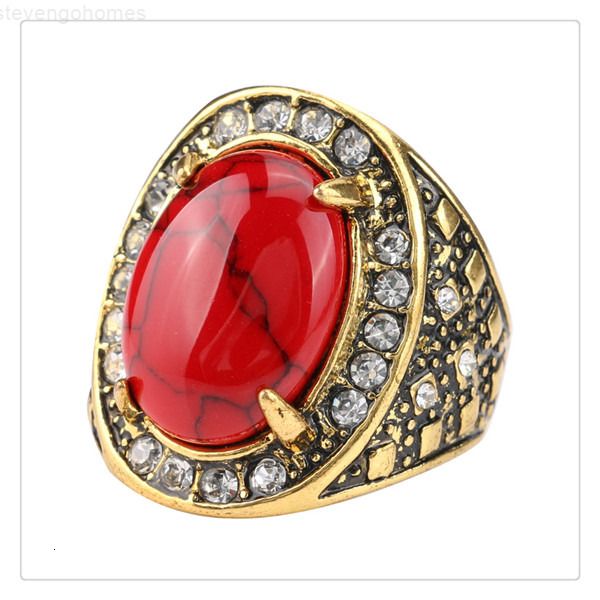 

stone euorpe trendy fashion turquoise gold green plated rings whole women gift jewelry bulk lots ing, Silver