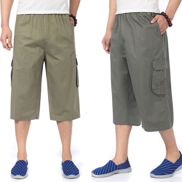 

2020 summer and old men's shorts / 5 dad beach middle aged pants, White;black