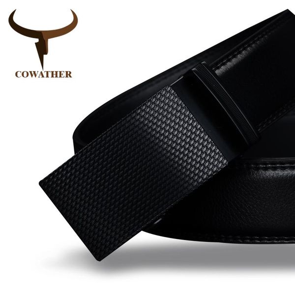 

belts cowather good mens belt luxury cow genuine leather for men automatic buckle fashion waist male, Black;brown