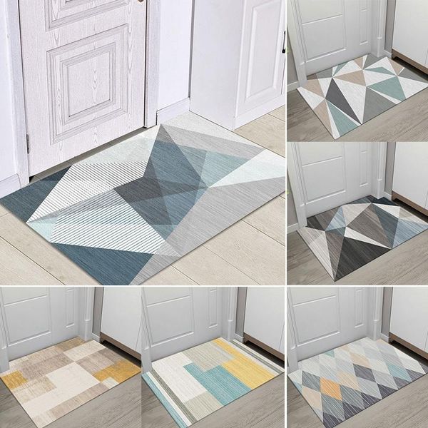 

modern geometric printed entrance door mat anti slip home deco floor mat in the bathroom living room rug kitchen carpets toilet