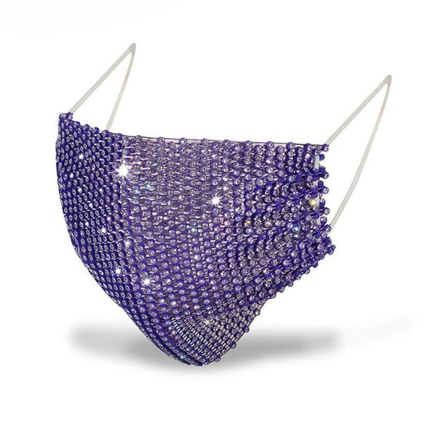 

face us stock dhl ship fashion designer party female with drill mask sun protection masks summer decoration rhinestone facemask 5 nu8xh