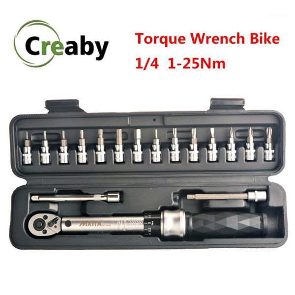 

professional preset torque wrench 1/4" dr 1-25nm bicycle tool kits bike repair spanner hand tools high precision 3% industrial1