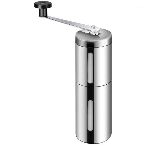 

coffee roasters manual grinder with adjustable setting - conical burr mill & brushed stainless steel for aeropress,1