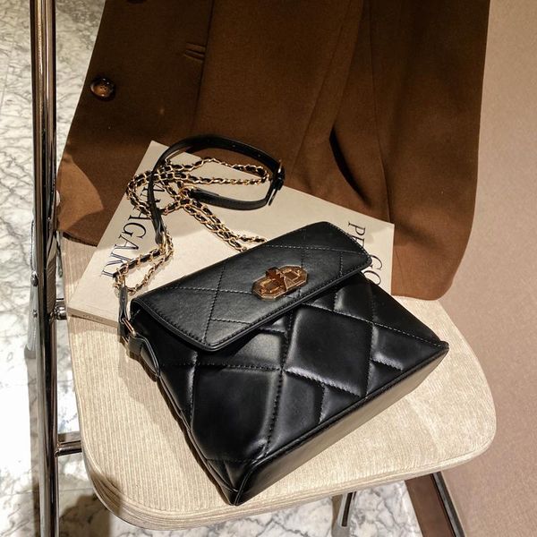 

shoulder bags black lady bag fashion casual luxury designer messenger car stitching female wallet chain