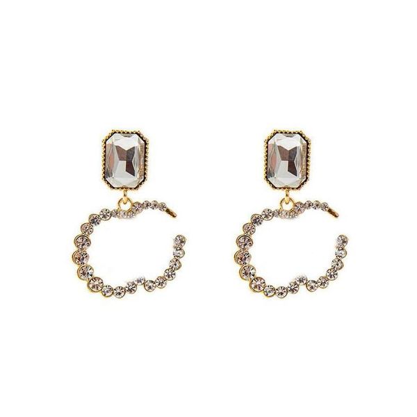 

fashion letter diamond earrings shiny women crystal studs girl earrings charm earrings gift for p jlloba bdedome, Golden
